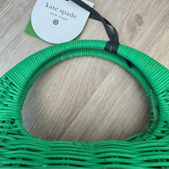 Kate Spade x Target Green Wicker Crescent Bag - Picture 5 of 12